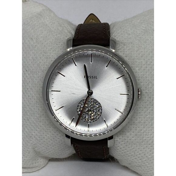 Fossil Jacqueline ES4437 Women's Brown Leather Analog Dial Quartz Watch XR483 - Picture 3 of 12